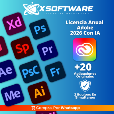 Adobe Creative 2026 Con IA - 1 Año
