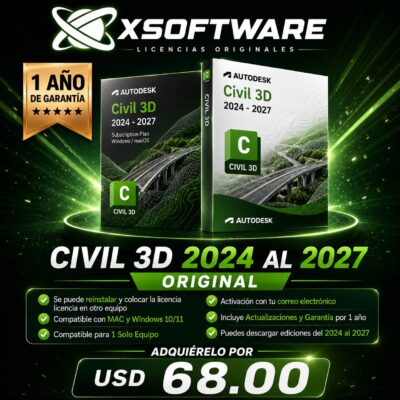 Civil 3D 2027 Original – 1 Año – 1 Equipo